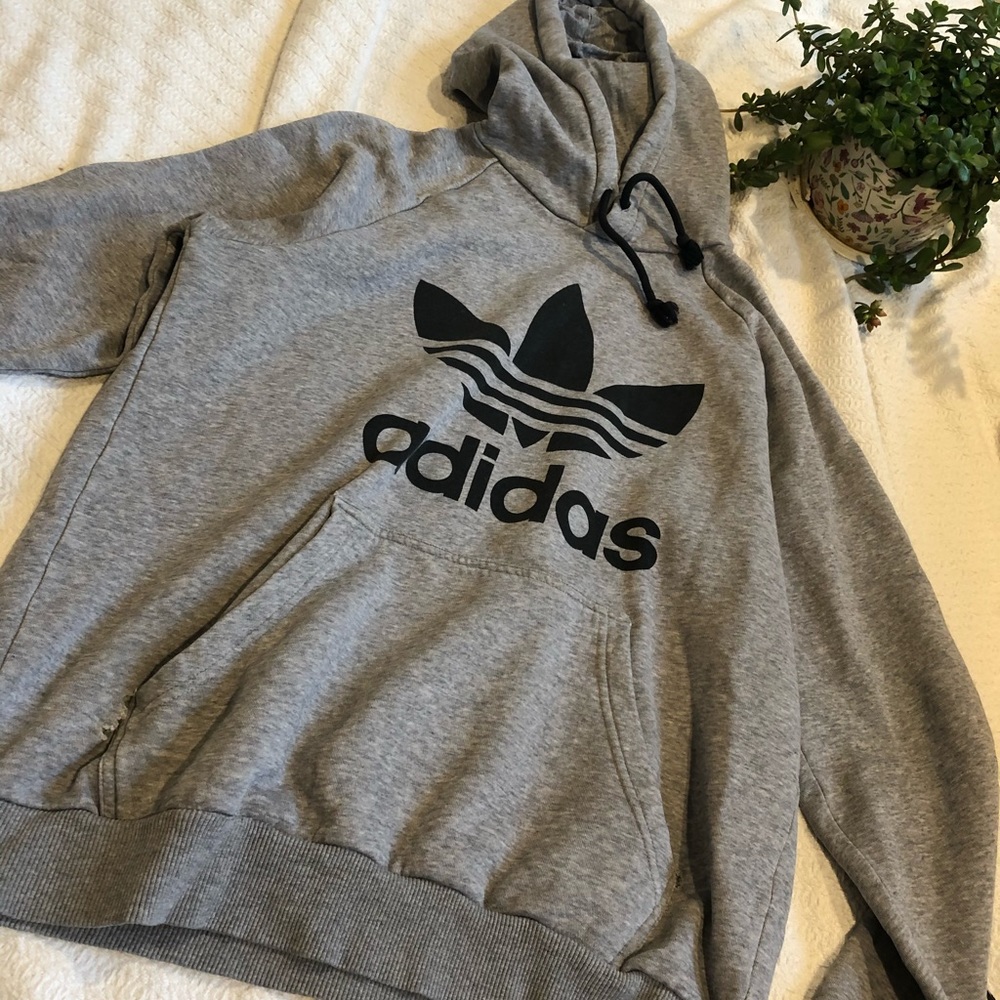 Gray adidas hoodie
